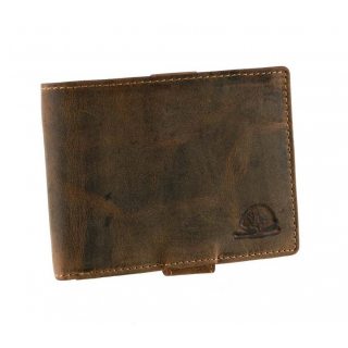 Pánska peňaženka s RFID GreenBurry 1705, brúsená koža hnedá