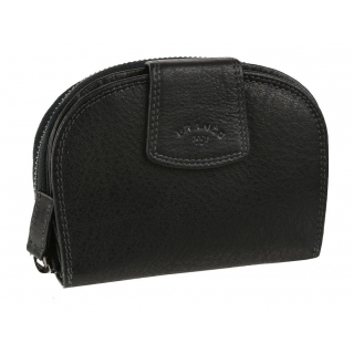 Dámska kožená peňaženka BRANCO, dvojdielna čierna