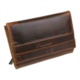Dámska peňaženka v hnedej luxusnej koži MERCUCIO 12x8,5