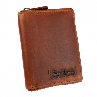 Kožená bezpečnostná peňaženka na zips GREENLAND RFID 3110