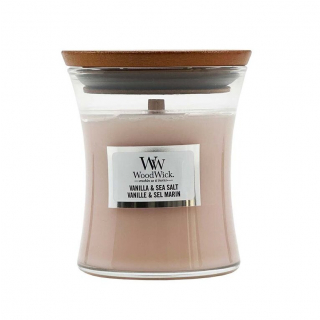 WoodWick Sviečka s praskajúcim knôtom - Vanilla Sea Salt 85g